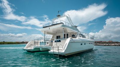 Photo of 44’ African Power Cat luxury yacht rental near Tulum/ playa Del Carmen 🌴 Open Bar 🥂 Executive Chef 👨‍🍳