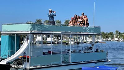Photo of Double Deck Party Pontoon with Slide in Fort Lauderdale, FL
