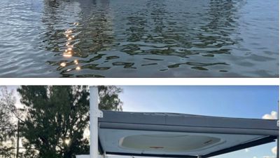 Photo of yacht with roof top Jacuzzi and BBQ grill and full kitchen 
